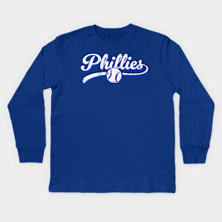 Retro Phillies offset colors Kids Long Sleeve T-Shirt